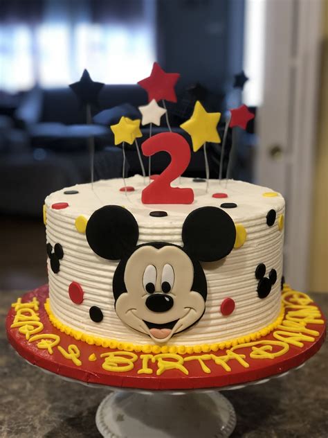 Mickey Mouse Cake For 2nd Birthday Simple Birthday Cake Ideas