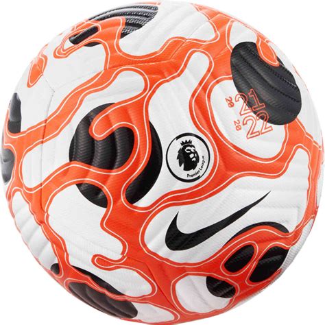 Nike Premier League Club Soccer Ball White And Hyper Crimson With Black
