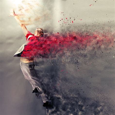 Dancer Jumping From Explosion Stock Image Image Of Balance Athlete