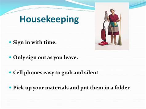 Ppt Housekeeping Powerpoint Presentation Free Download Id4059344