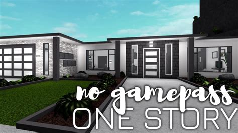 No Gamepass One Story House Bloxburg Youtube