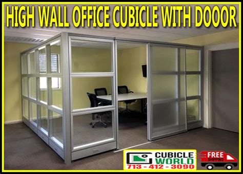 Cubicle decor, namaste in my cubicle office printable poster, funny cubicle wall artwork, humorous saying digital art, cute desk accessories, introvert gifts your stylish cubicle is your zen. High Wall Office Cubicle With Door By Cubicle World | Cubicle