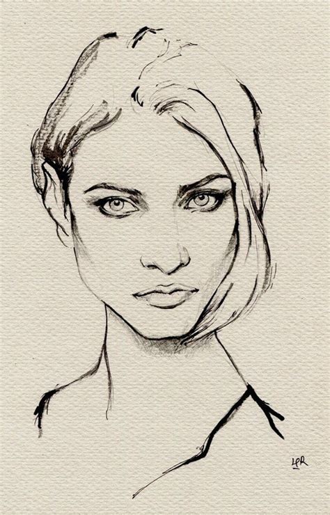 Boceto Ink Painting Portrait Drawing Drawings