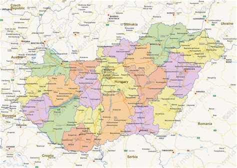 Political Map Of Hungary Cities And Towns Map