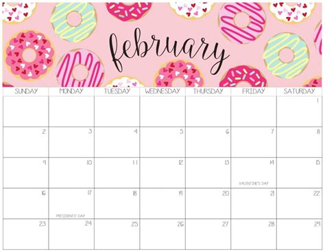3,000+ vectors, stock photos & psd files. Cute February 2020 Calendar with Notes Printable - Set ...