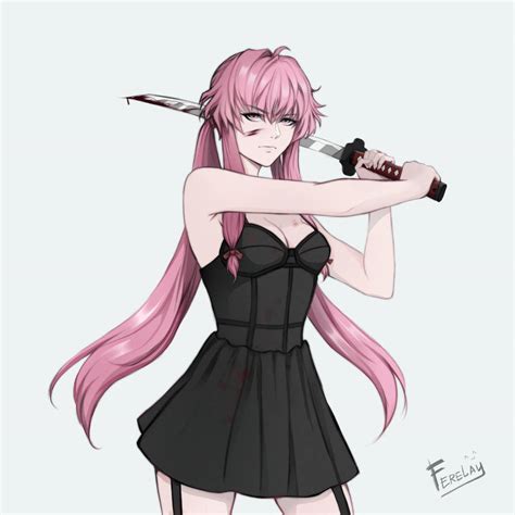 Yuno Gasai Mirai Nikki Fan Art By Ferelay On Deviantart