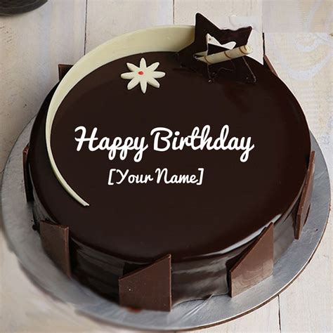 Write name on amazing beautiful birthday cake image online free. Birthday Chocolate Truffle Cake With Name Edit : Getatoz.com