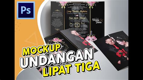 Mockup Undangan Lipat Tiga Youtube