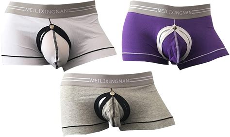 Iyunyi Men S Boxer Briefs Bulge Pouch Front Open Underwear Pack Of Ebay