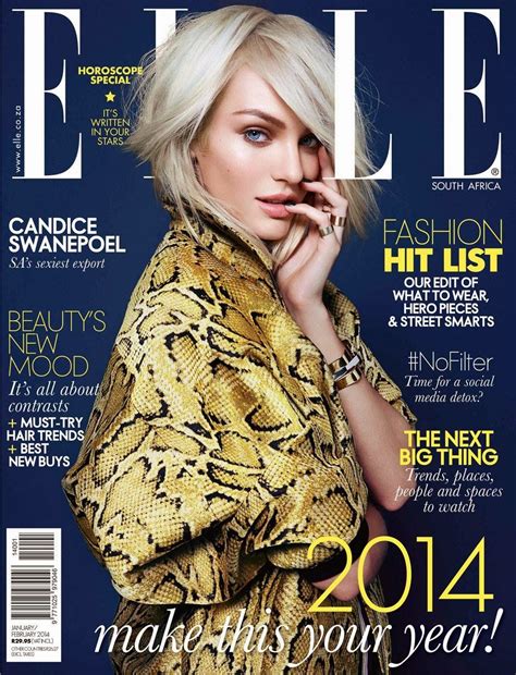 Usa Fashion Music News Candice Swanepoel For Elle South Africa