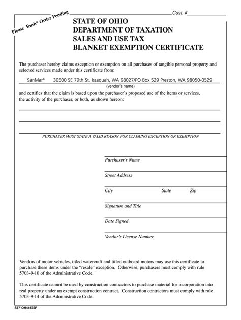 Free Printable Tax Exempt Product Form For Companies Printable Forms