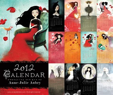 2012 Calendar Etsy Cool Calendars 2012 Calendar Calendar