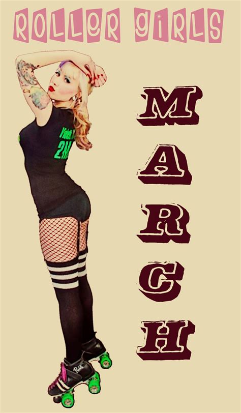 Rollerderby Pinup Girls Variation Of An Old 50′s Pinup Girl Meets