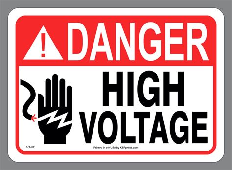 Danger High Voltage Sticker For Safety Around Electricity