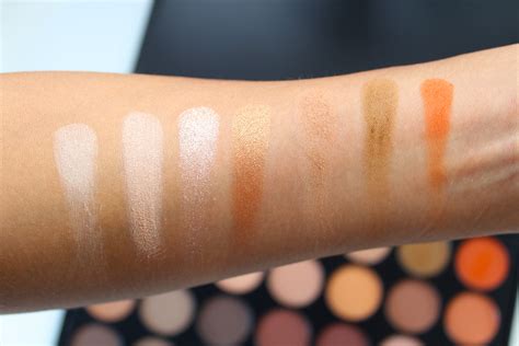 Review And Swatches Morphe Brushes 35o Eyeshadow Palette Nature Glow