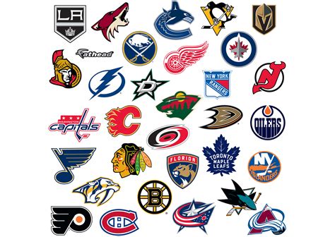 Nhl Logo Collection Large Officially Licensed Removable Wall Graphics