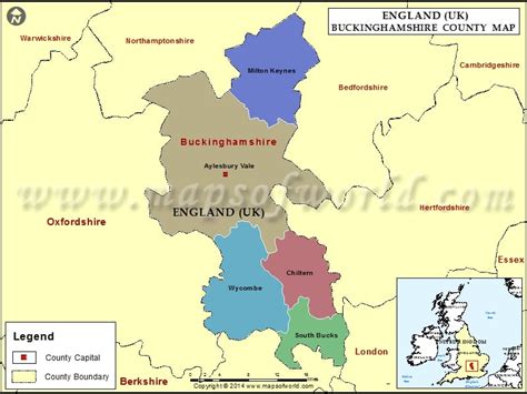 Buckinghamshire County Map County Of Buckinghamshire Map