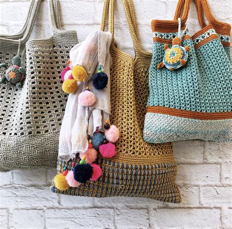 Made Of Cotton Yarn Crochet Bags Purses Crochet Tote Crochet Bag