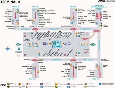 Phoenix Airport Terminal Map Map Of Zip Codes