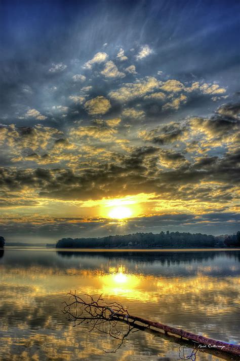 Lake Oconee Ga Sunrise Reflections Sugar Creek Morgan County Landscape