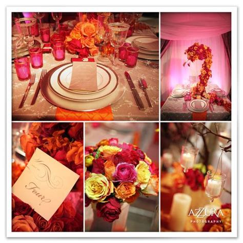 Pink And Orange Wedding Centerpieces Wedding Decorations