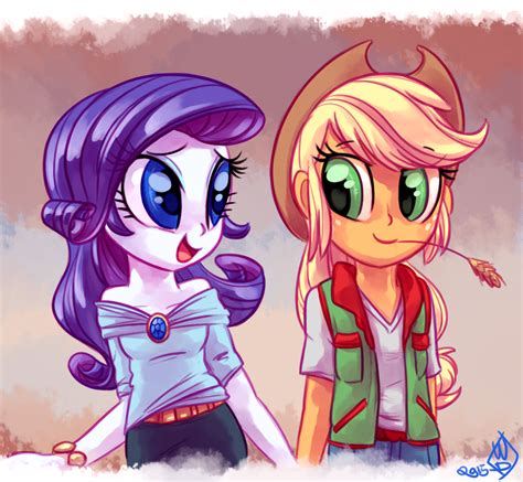 Applejack And Rarity Equestria Girls Drawn By Rarijack Daily And