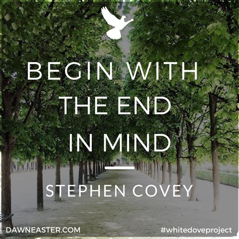 Begin With The End In Mind Stephen Covey Stephen Covey Mindfulness