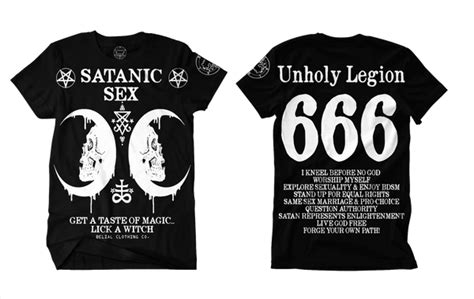 Satanic Sex T Shirt Occult Satanic Belial Clothing Belial