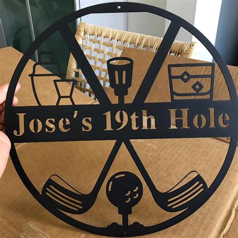 Personalized Golf Sign Personalized Golf Decor Golf Wall Art 19th