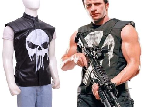 Punisher Thomas Jane Tactical Black Vest Leather Vest Thomas Jane