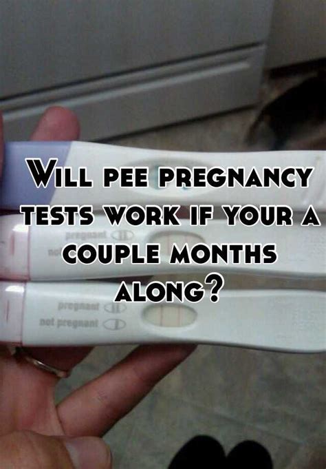 will pee pregnancy tests work if your a couple months along