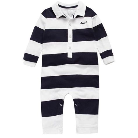 J By Jasper Conran Designer Babies Navy Block Striped Romper Suit 24
