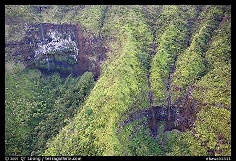 Picturephoto Aerial View Of A Crater On The Slopes Of Mt Waialeale