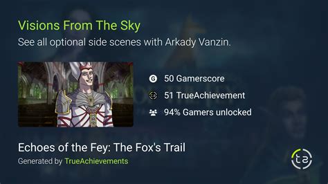 Visions From The Sky Achievement In Echoes Of The Fey The Foxs Trail