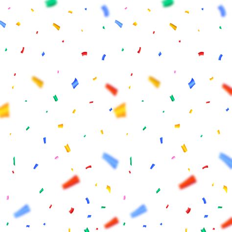 Multicolor Confetti Falling On A Transparent Background Festival And