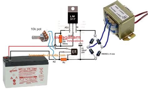 Automatic 12 v battery charger. 12V Battery Charger Circuits [using LM317, LM338, L200 ...