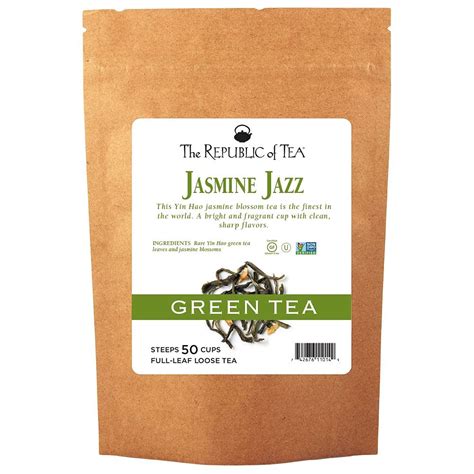 The Republic Of Tea Jasmine Jazz Green Full Leaf Loose Tea