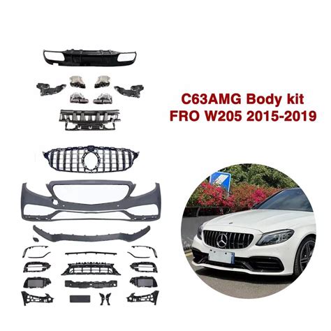 Body Kit W205 C63 Amg Style For Mercedes Benz C Class Body Kit W205