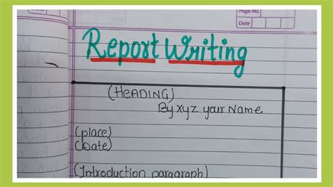 Report Writing Formatreport Writing Format For Class 12 Youtube