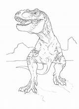 Trex Dinosaurus Terrifying Bestcoloringpagesforkids sketch template