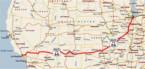 Carte Usa Route 66 Voyage Carte Plan