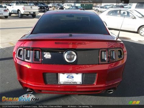 2014 Ford Mustang Gt Premium Coupe Ruby Red Charcoal Black Photo 5