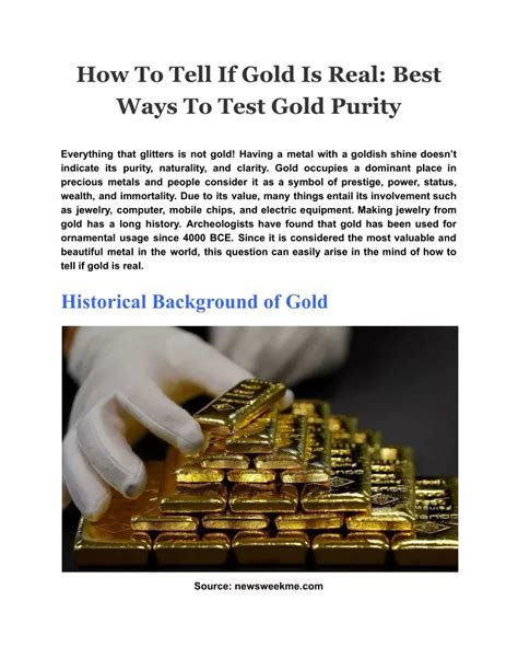 Ppt How To Tell If Gold Is Real Best Ways To Test Gold Purity