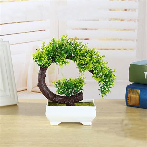 Miniature flowering trees for pots. New Creative Plastic Flower Bonsai Tree Plant Miniature ...
