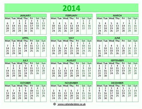 Printable Free 2014 Calendar 2014 B 2014 Calendar Uk Calendar 2014