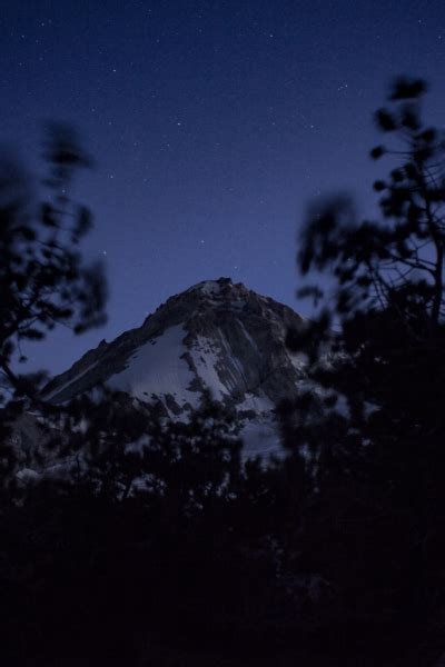 Snowy Mountain Peak At Starry Night Free Stock Photos In  Format For