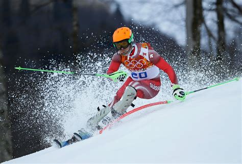 Sandro Viletta Of Switzerland Competes During The Alpine Skiing Mens