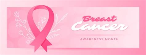 Borstkanker Bewustzijnsmaand Poster Roze Vaandel Voor Vrouwelijke