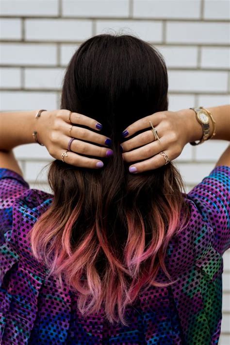 Ombre Nails Dip Dye Hair Via Dip