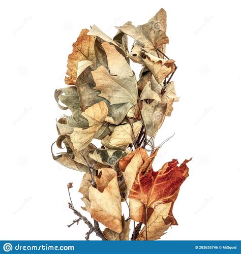 Broken Branch And Dried Leaves Stock Photo Image Of Botanical